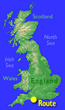 MAP Jurassic Coast route locator